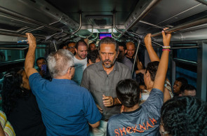 FORTALEZA, CEARÁ, BRASIL, 01-02-2026: Inauguração do trecho do VLT Aeroporto x Expedicionários. A solenidade contou com a presença do Governador do Estado do Ceará, Elmano de Freitas, e o Prefeito de Fortaleza, Evandro Leitão. O trecho faz parte de uma baldeação com outras linhas. (Foto: Fernanda Barros/ O Povo)