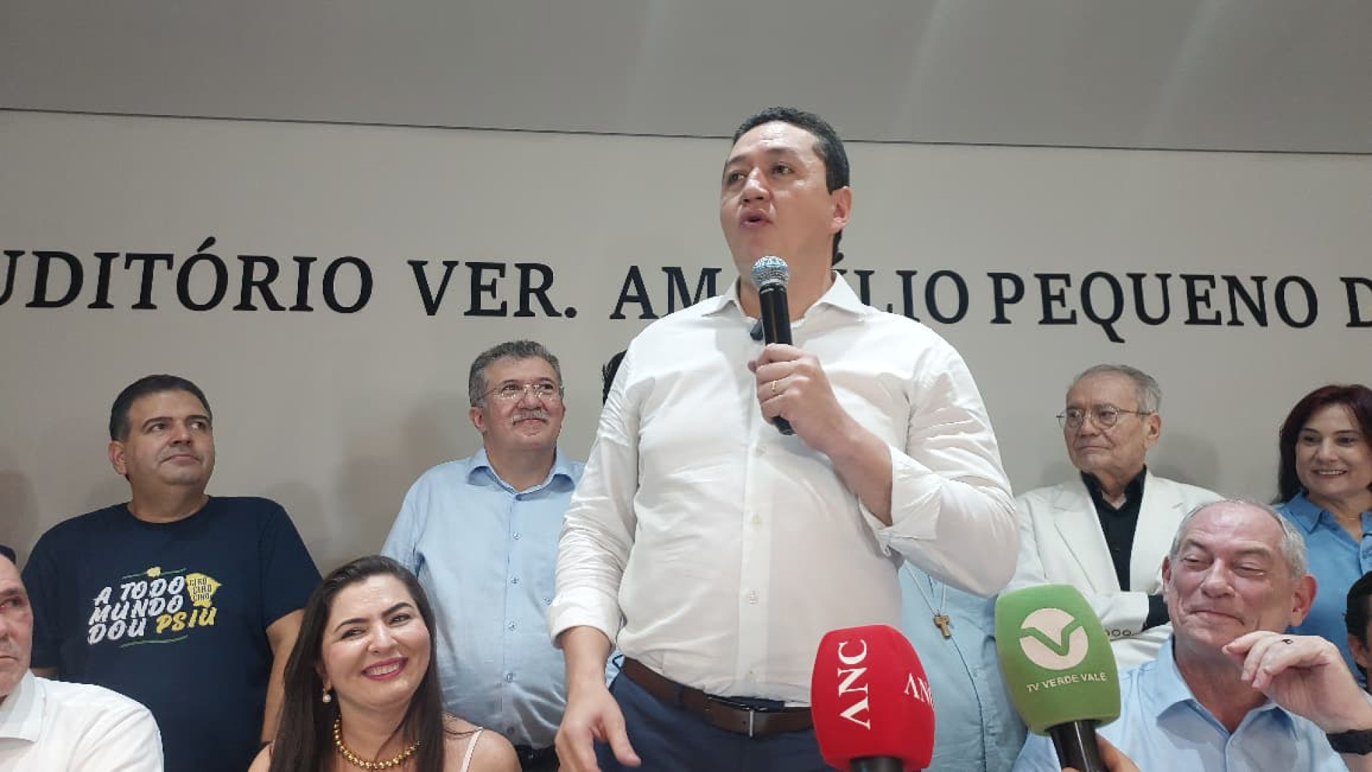 Glêdson Bezerra em evento com Ciro Gomes em Juazeiro do Norte (Foto: Yago Pontes/O POVO CBN Cariri)