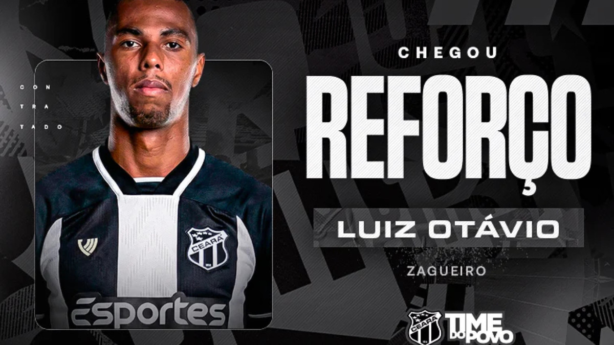 Zagueiro Luiz Otávio assinou contrato até o fim de 2026 com o Ceará