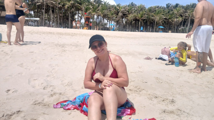 Josilene Azevedo veio descansar no Porto das Dunas durante o carnaval