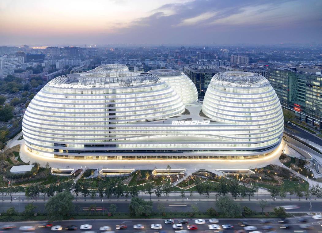 Arquitetura de Zaha Hadid - Galaxy Soho de Pequim, China. Foto: Divulgação (Foto: )