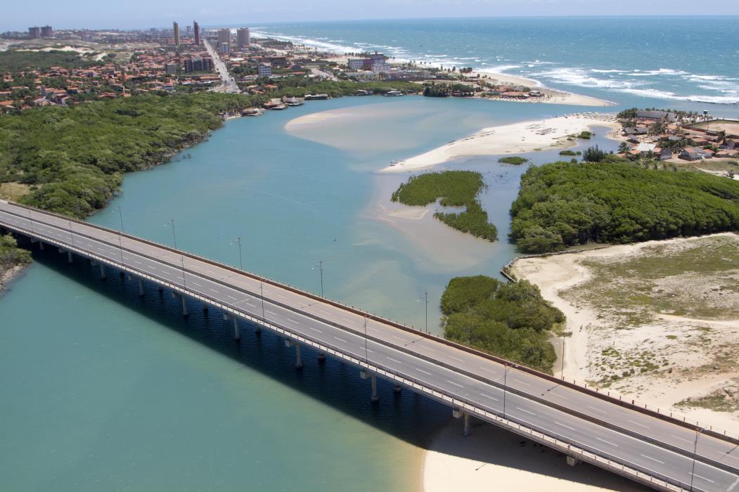 Vista aérea da Ponte da Sabiaguaba sobre o rio Cocó. Pontes de Fortaleza(Foto: FÁBIO LIMA)