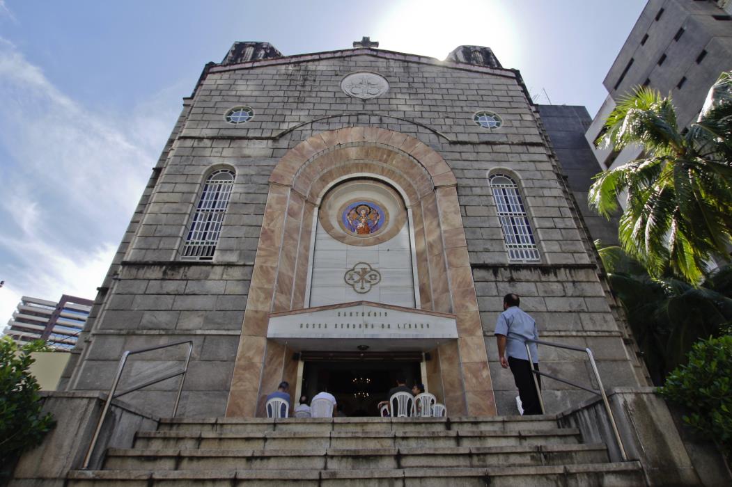 Fachada da Igreja Católica Oriental, na Paróquia Nossa Senhora do Líbano, no bairro Meireles.(Foto: AURÉLIO ALVES)
