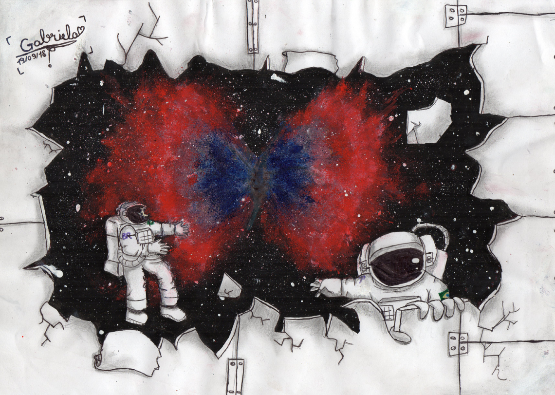 Uma das estruturas nebulosas mais complexas já observadas pelo olho humano chamou a atenção para que a estudante realizasse o trabalho. 