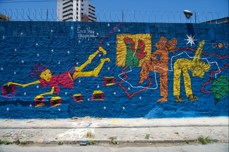Mural na Vila S&atilde;o Longuinho encantam popula&ccedil;&atilde;o que passa pela Praia de Iracema