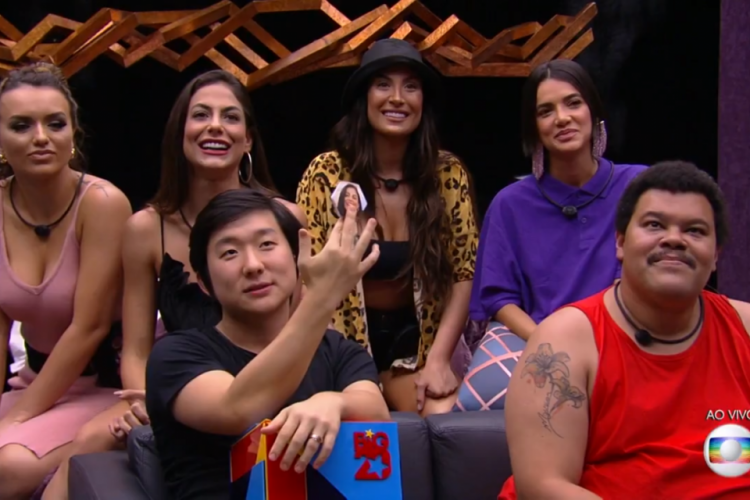 Pyong durante reunião com Thiago Leifert nesta quarta-feira, 22