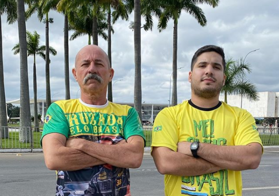 Inspetor Alberto e André Fernandes, durante viagem a Brasília em maio deste ano (Foto: Divulgação) (Foto: DIVULGAÇÃO)