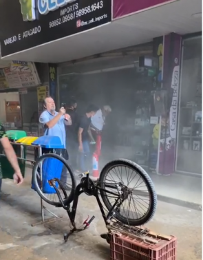 Princípio de incêndio foi registrado nesta manhã, no Centro de Fortaleza.