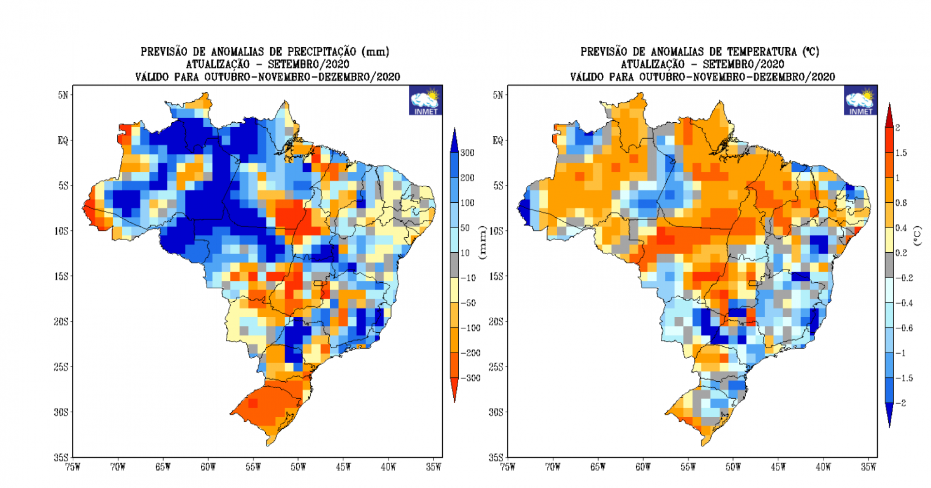 Maranhão e Piauí devem registrar temperaturas mais altas no Nordeste.