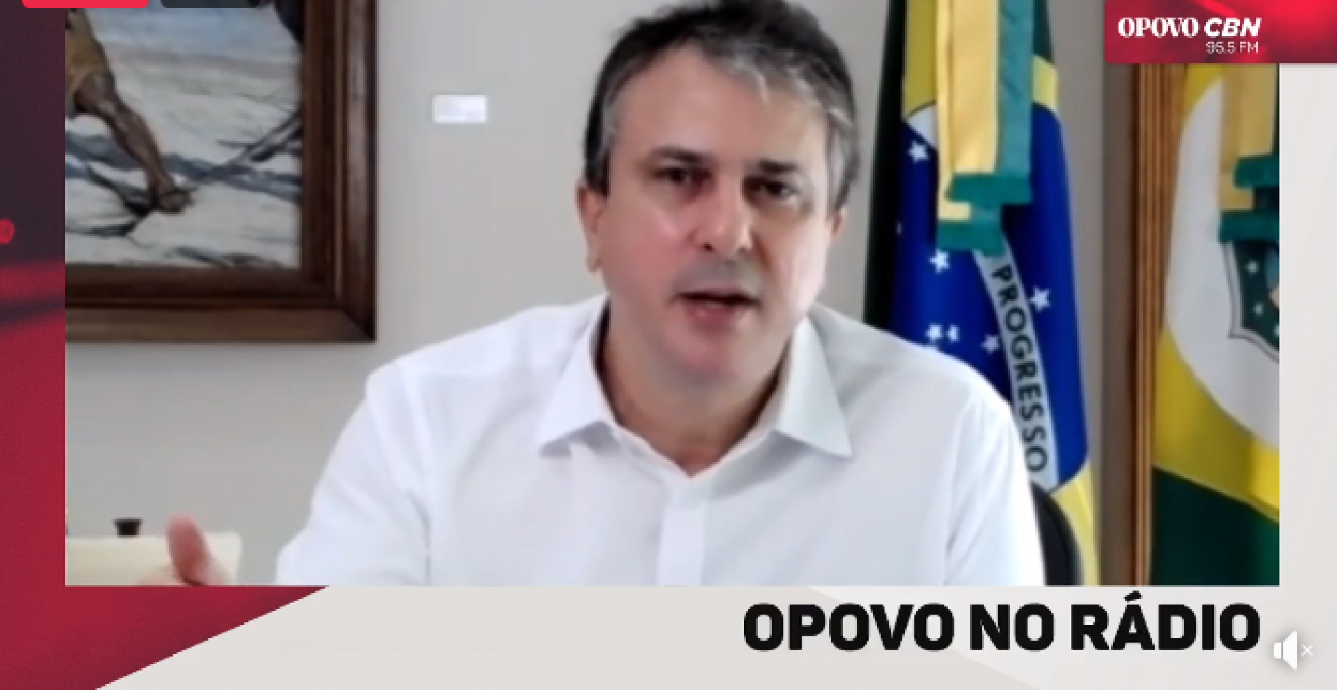 Governador Camilo Santana destacou, em entrevista à Rádio O POVO CBN, nesta quinta-feira, 6 de maio de 2021, que a segunda onda da pandemia foi mais agressiva  (Foto: Reprodução / Facebook)