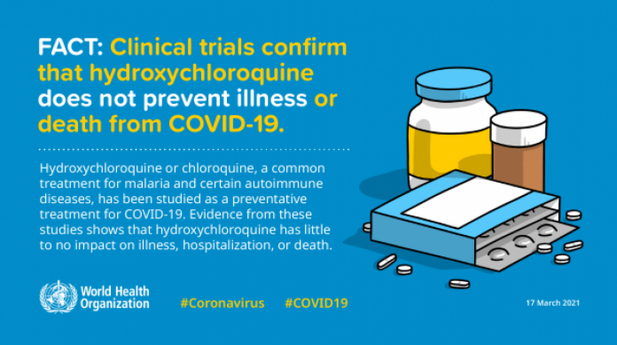 |Fonte: https://www.who.int/emergencies/diseases/novel-coronavirus-2019/advice-for-public/myth-busters#chloroquine  