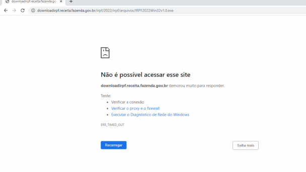 Programa da Receita Federal para declara&ccedil;&atilde;o do imposto de renda 2022 fica fora do ar no primeiro dia do prazo para presta&ccedil;&atilde;o de contas