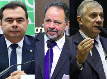 Deputados federais Idilvan Alencar (PDT) e José Airton Cirilo (PT); deputado estadual Acrísio Sena (PT) 