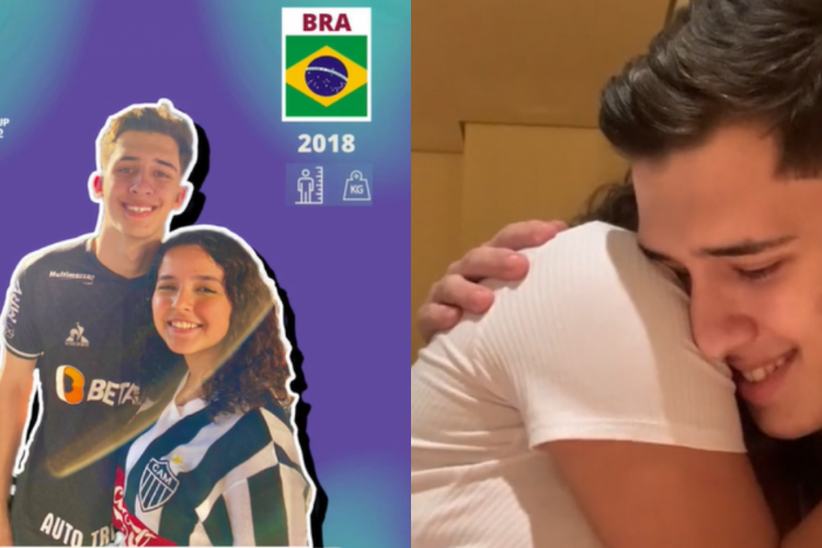 O mineiro gravou a reação da namorada e postou em suas redes sociais
