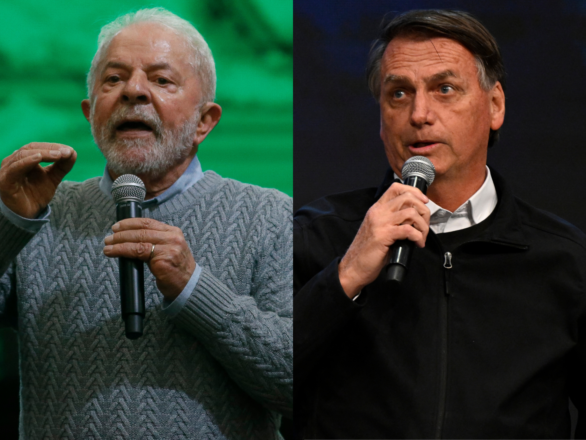 Lula e Bolsonaro (Foto: Miguel SCHINCARIOL e MAURO PIMENTEL / AFP)