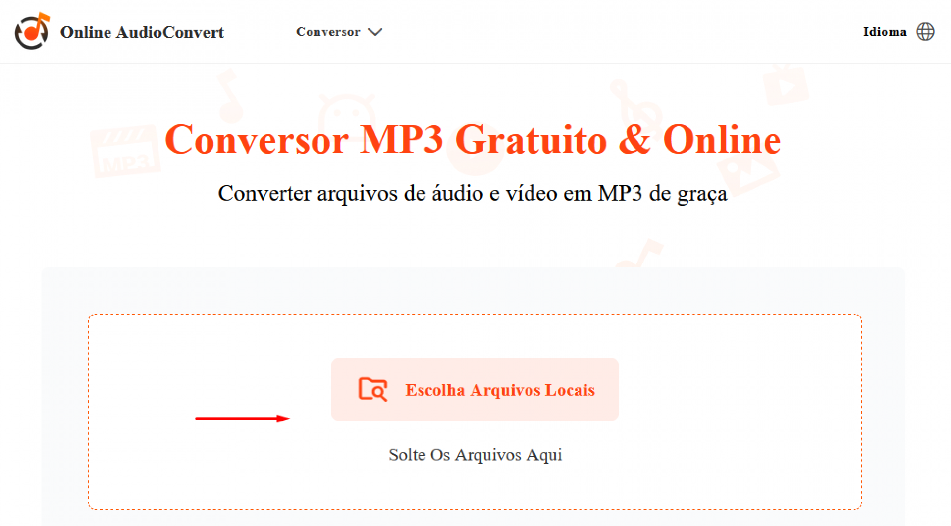 Passo 1: Carregue o Arquivo na Plataforma