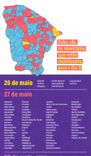 Lista de municípios que vão adotar o dia D