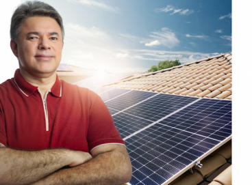 O economista Augusto Menezes Freire instalou uma usina solar na casa em que vive com a família no Eusébio 