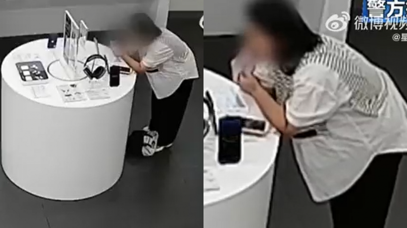 A mulher furtou um Iphone 14 plus