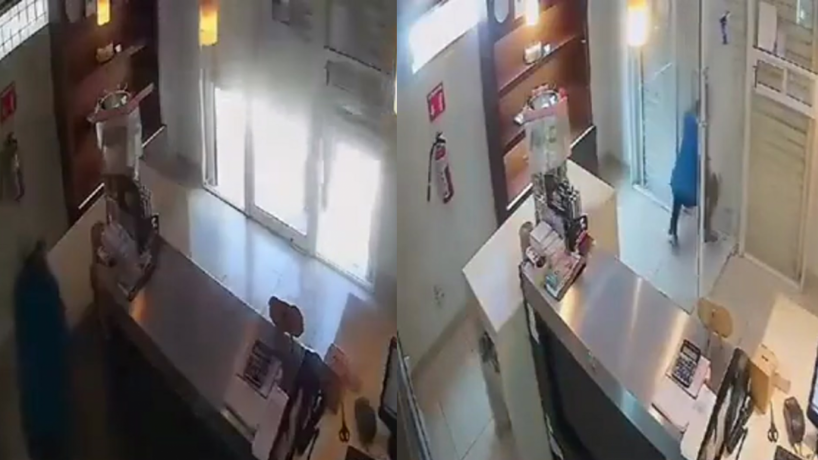 Funcionária frustra assalto ao prender ladrão dentro de loja