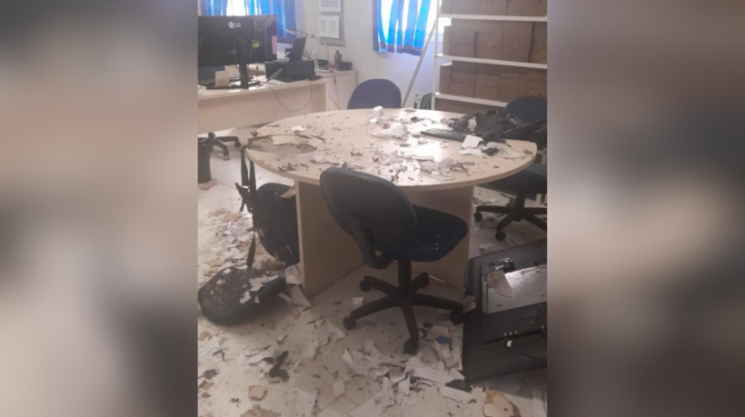Sala da empresa onde ocorreu a explosão