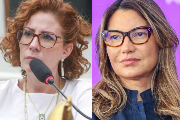 Deputada federal Carla Zambelli (PL-SP) e a primeira-dama Janja