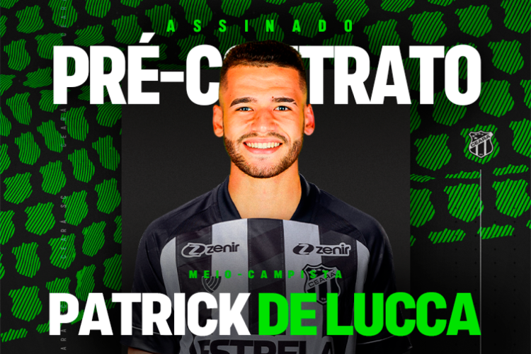 Patrick de Lucca assinou com o Ceará até o final de 2024.  