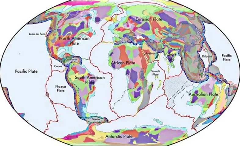 Países que ficam sobre as chamadas placas tectônicas -  que se movimentam no interior da Terra e causam reflexos na superfície - estão fadados à ocorrência de terremotos.  Em 2023, pesquisadores publicaram na revista Earth-Science Reviews um novo mapa com