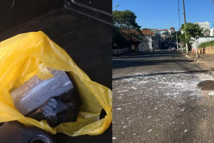 Testemunhas do caso relatam que encontraram um copo molhado e uma sacola preta pr&oacute;ximo ao local do crime, al&eacute;m disso uma grande mancha branca ficou no local 