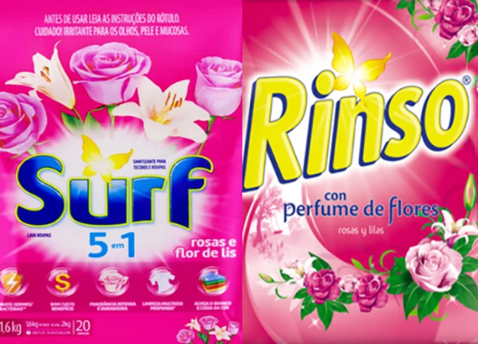 O sabão em pó Surf, também produzido pela Unilever numa versão mais popular do que o Omo, se chama Rinso na Indonésia. O Surf foi introduzido em 1959. 