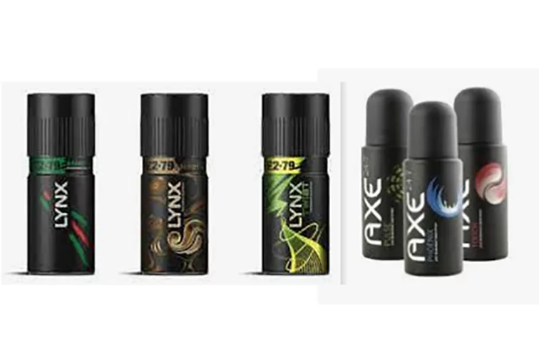 A Unilever também tem linha de higiene pessoal. Os desodorantes Axe são chamados de Lynx no Reino Unido e na Austrália. O produto foi lançado em 1983.