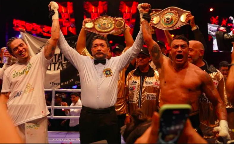 Popó dominou todos os rounds, mas a arbitragem acabou dando empate técnico em prol da festa. 