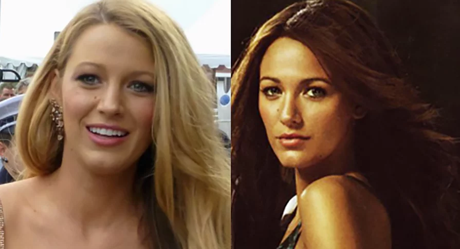 Blake Lively - A atriz americana, conhecida por interpretar Serena van der Woodsen na série de TV Gossip Girl, é casada desde 2012  com o galã Ryan Reynolds. 
