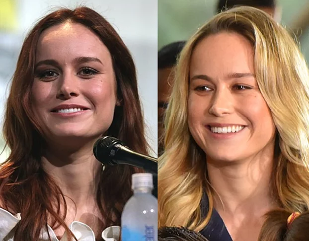 Brie Larson - A atriz americana, vencedora do Oscar de Melhor Atriz (2016) por O Quarto de Jack, fez grande sucesso na pele da Capitã Marvel. Também é cantora e produtora,.