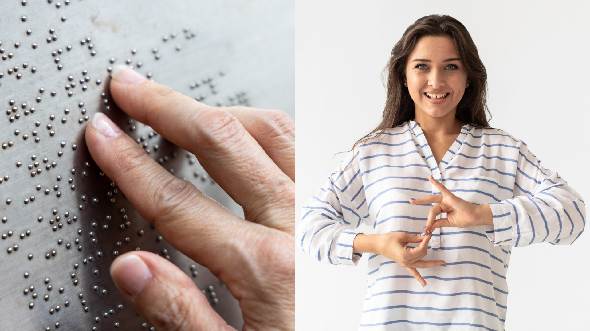 Braille e a Linguagem Brasileira de Sinais (Libras) também são formas de comunicação.