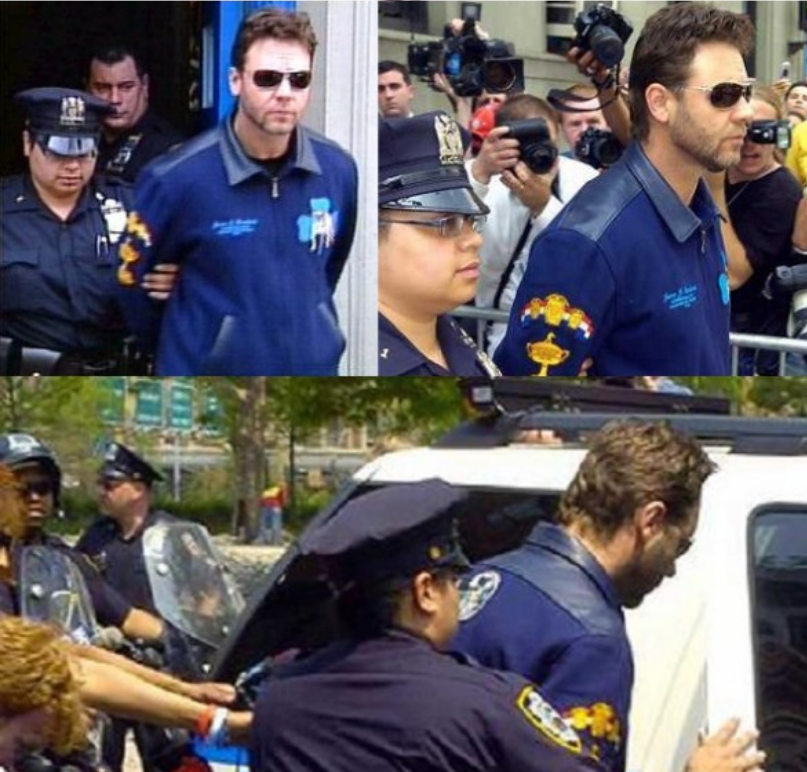 Russell Crowe - Em 2005, em Nova York,  o ator ficou furioso por não conseguir fazer uma ligação para a Austrália e arremessou o telefone do hotel num funcionário. Foi preso, mas depois pagou fiança e uma indenização à vítima. 