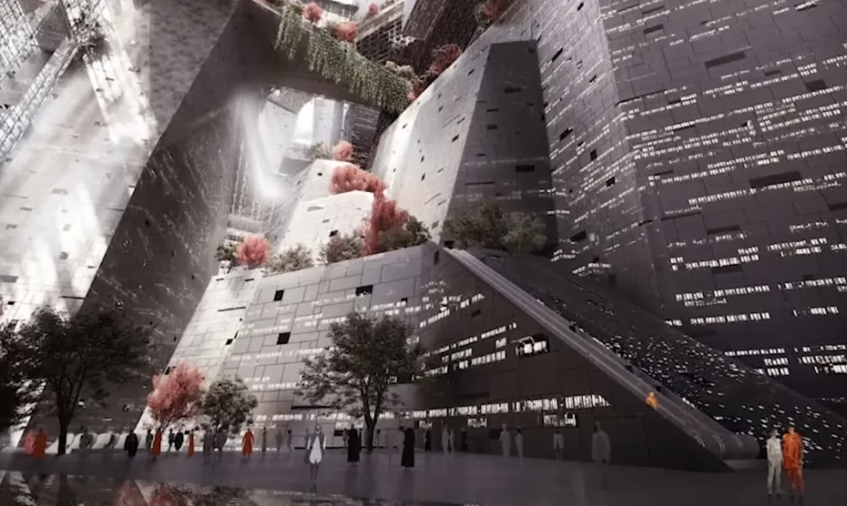 A cidade será controlada inteiramente por um sistema de inteligência artificial. O objetivo do príncipe árabe é que, já em 2030, 1 milhão de pessoas estejam morando em The Line. E depois a meta é alcançar 9 milhões. 