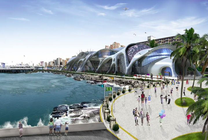 Até o momento, cerca de 75% da estrutura física foram concluídos, mas não há previsão para a retomada das obras.