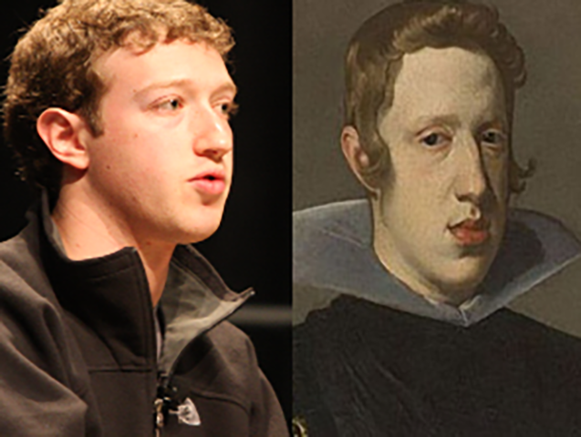 O empresário Mark Zuckerberg, fundador do Facebook, é idêntico a Filipe IV (1268-1314), que reinou na França desde 1285 até morrer.