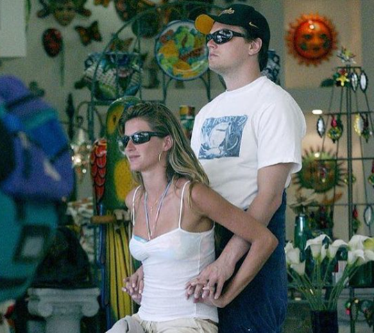 Antes de Brady, Gisele namorou os atores Josh Harnett e Leonardo diCaprio (foto) e o surfista Kelly Slater. 