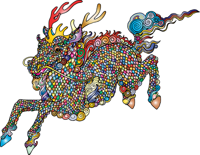 Na mitologia chinesa, existe uma criatura chamada Qilin (ou Kirin no Japão), que é um híbrido de vários animais e muitas vezes considerado um símbolo de boa sorte e prosperidade.