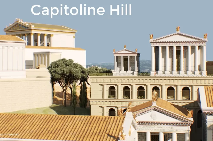 Entre esses locais agora incluídos, destacam-se as Termas de Caracalla, templos situados no monte Capitolino, o Estádio de Domiciano (atualmente conhecido como Piazza Navona) e os teatros de Balbo, Marcelo e Pompeu, o Grande.