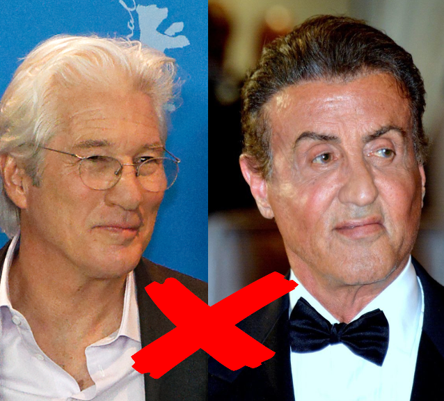 Em 1974, durante a gravação de Os Lordes de Flatbus, Sylvester Stallone deu uma cotovelada em Richard Gere porque ele insistiu em comer sanduíche e a mostarda caiu na roupa do astro de Rocky, que perdeu a paciência. 