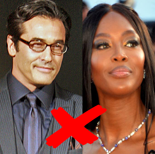 Luciano Szafir contou que tomou uma cotovelada da modelo Naomi Campbell durante um desfile. Ele ficou perplexo e mostrou o dedo. Então, ela tentou lhe dar um soco, mas ele se esquivou. 