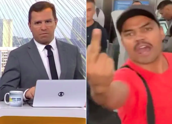 Depois, Bocardi tentou se justificar: A raiva vai tomando conta de todos aí, você quer chegar no seu destino e não consegue. A pessoa perde a cabeça