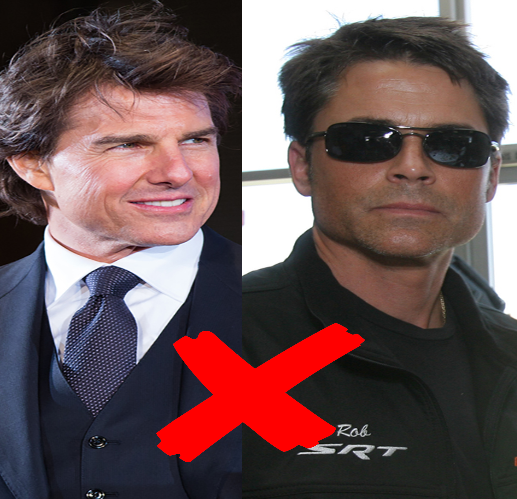 No começo da carreira, Tom Cruise e Rob Lowe contracenavam na gravação de Vidas Sem Rumo, quando Lowe exagerou num tapa cenográfico e Cruise, irritado, lhe deu um soco de verdade. 