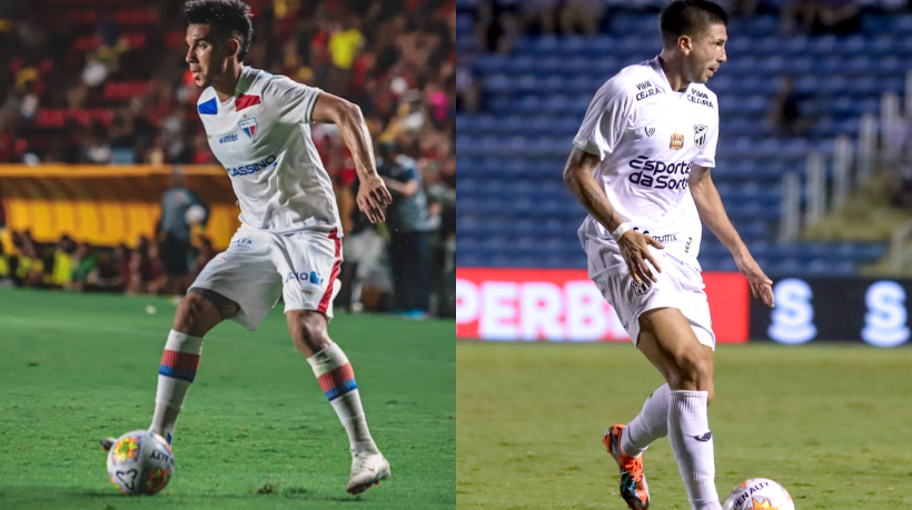 Pol Fernández e Lucas Mugni são os principais nomes do meio de Fortaleza e Ceará, respectivamente 