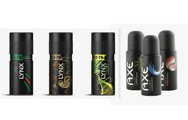 A Unilever também tem linha de higiene pessoal. Os desodorantes Axe são chamados de Lynx no Reino Unido e na Austrália. O produto foi lançado em 1983.