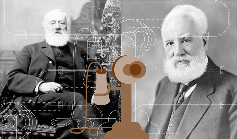 A história começa com o escocês Alexander Graham Bell, que, em 1876, conseguiu realizar a primeira transmissão de voz com sucesso. Ele patenteou o dispositivo como aparelho para transmitir som por meio de sinais elétricos, e a primeira frase dita por Bell no telefone foi Senhor Watson, venha aqui, eu quero vê-lo.