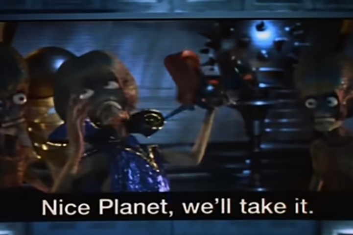 O planeta também inspirou a comédia pastelão Marte Ataca!, de Tim Burton, que provocou muitas risadas em 1996 com uma sátira sobre uma invasão marciana. 